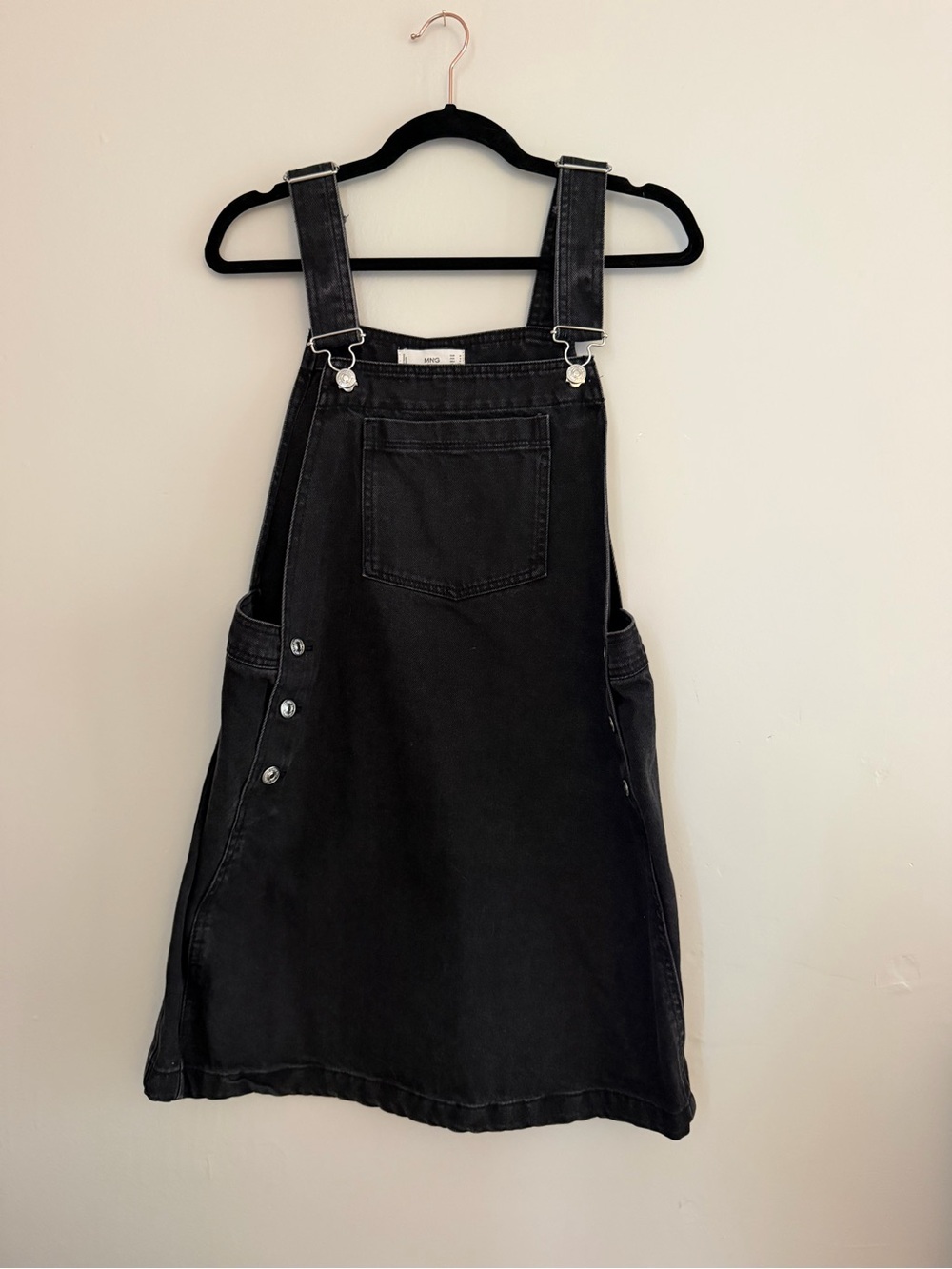 Mango Black Denim Dress